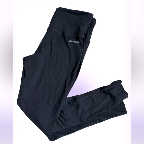 Baleaf Black High Waisted Yoga Leggings XL - Picture 1 of 7